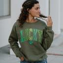  Lucky Faux Sequin St. Patrick's Day Sweatshirt