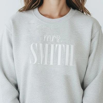 Future Mrs Crewneck Sweatshirt Puff – Bride Honeymoon PJ Top, Engagement & Bridal Shower Gift