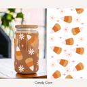  Fall Glass Cups with Lid and Straw, Iced Coffee Cup, Custom Glass Tumbler, Pumpkin Spiced Latte Cup, Drink Barware, Personalized Gift