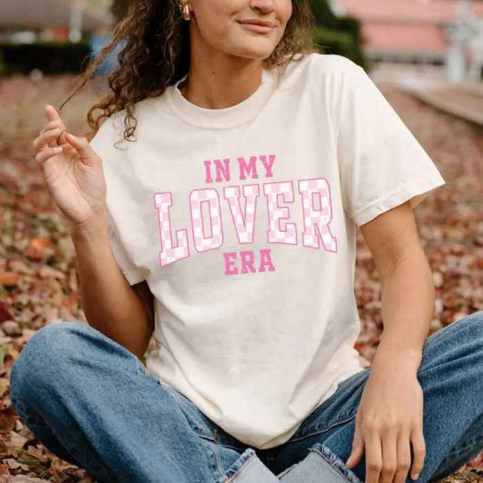 In My Lover Era, Comfort Colors T-Shirts for Women, Valentine's Day Shirt Graphic Tee Cotton