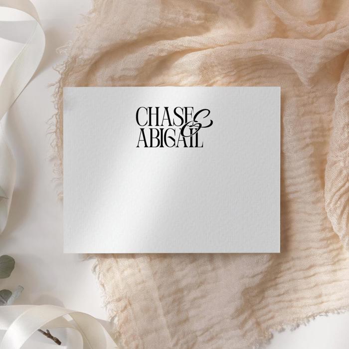 Personalized Wedding Logo Notecards, Custom Folded Stationery Set, Couples Stationery, Bridal Shower Thank You Cards