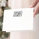  Personalized Wedding Logo Notecards, Custom Folded Stationery Set, Couples Stationery, Bridal Shower Thank You Cards