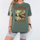  Postcard Paradise Vintage Travel Comfort Colors Tee, Destination Shirts for Women, Scenic Retro-Inspired Destination T-Shirts, Yellowstone, Miami, Malibu, Montana & Charleston