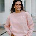  Jesus Has My Back Sweatshirt, Heart Cross Christian Sweatshirt, Faith Pink Crewneck, Christian Graphic Sweatshirt for Women
