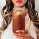 Lilly (No Name/No Personalization) Personalized Iced Coffee Cup Floral Retro, Custom Can Glass with Lid and Straw, Bridesmaid Gift, Bachelorette Glass Cup, Bridesmaid Proposal