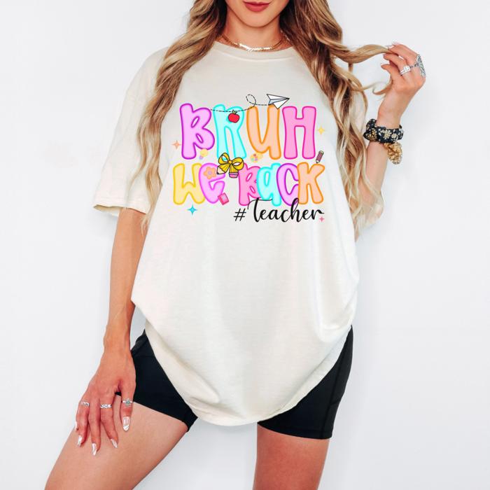 Chalkboard Chic Teacher Tee, Colorful Comfort Colors Shirts for Educators, Back to School & Teacher Appreciation Outfits