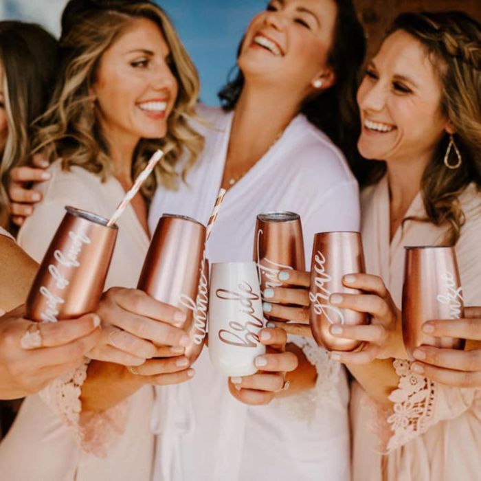 Champagne Flutes, Bridesmaid Tumbler, Custom Tumbler, Bridesmaid Gift Wine Tumbler, Personalized Tumbler, Bridesmaid Proposal