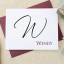  Calligraphy Stationary, Personalized Stationery Set, Custom Notecard Set, Set of 10