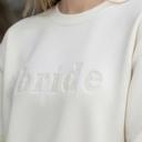  Embroidered Floral Bride Sweatshirt Crewneck with Bow, Bridal Shower Gifts, Engagement Gift, Honeymoon Sweater