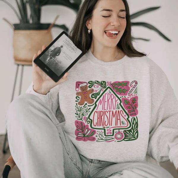 Merry Christmas Tree Doodle Sweatshirt