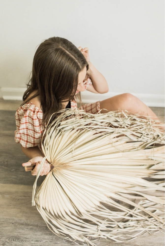 3ft. JUMBO Sun-Dried Natural Coastal Wild Untouched Palm Leaf Wispy Frond XL, SAME DAY FREE SHIP