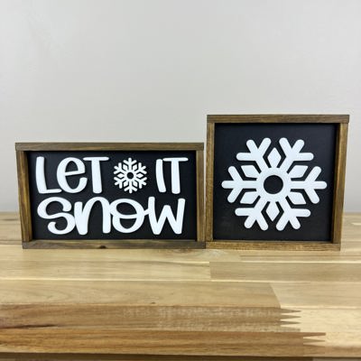 LET IT SNOW Mini Sign Bundle