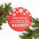  Naughty or Nice Christmas sign for home decor