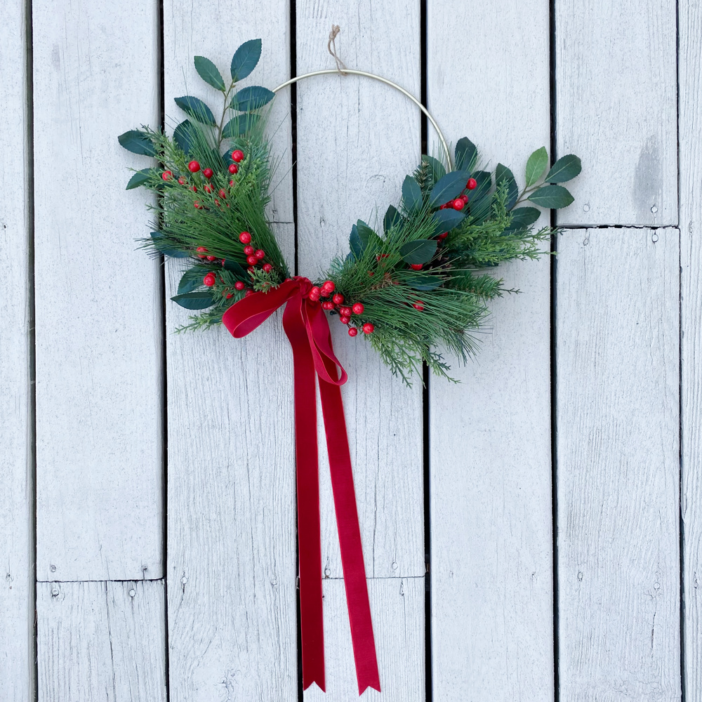 Christmas Hoop Wreath