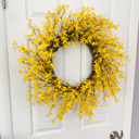  Forsythia Wreath for Front Door, Spring Wreath