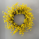  Forsythia Wreath for Front Door, Spring Wreath