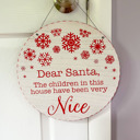  Naughty or Nice Christmas sign for home decor