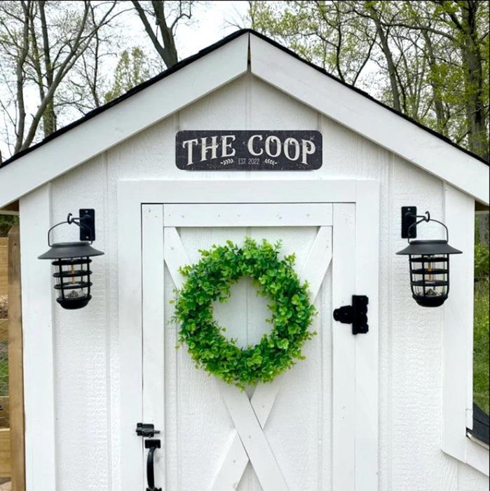 Outdoor Safe Rustic Chicken Coop Sign