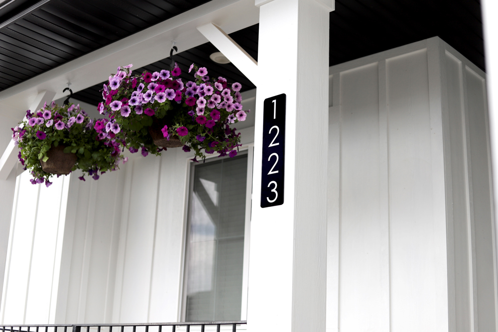 Personalized Modern Metal Address Sign - Outdoor Safe