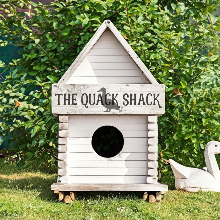 Metal Outdoor Safe "Quack Shack" Sign for Duck Houses