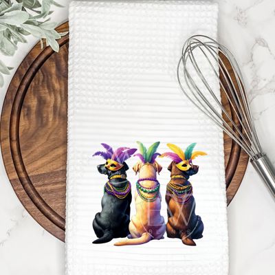 Krewe of Ducks Mardi Gras Tea Towel