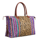 Serape Cheetah Weekender Tote Carry All Bag