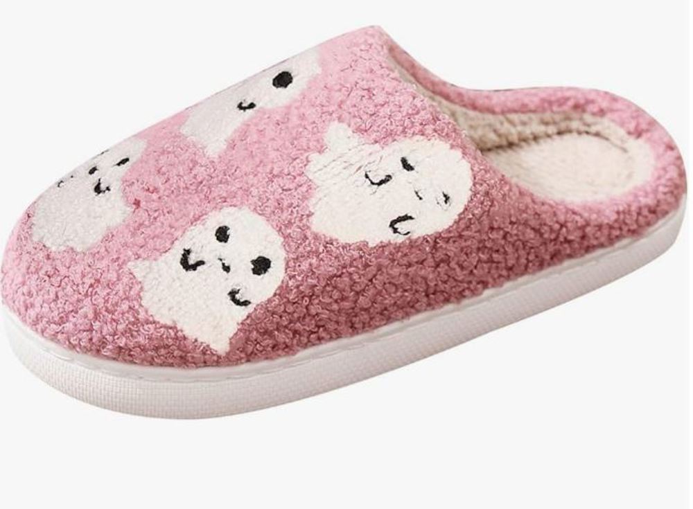 Cozy Halloween Ghost Slippers