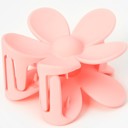 Pink Flower Claw Hair Clip