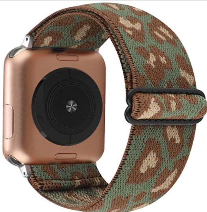 BOGO | Neutral Leopard Nylon Elastic Band for Apple Watch 38/40/41mm and 42/44/45/46/49mm All Series