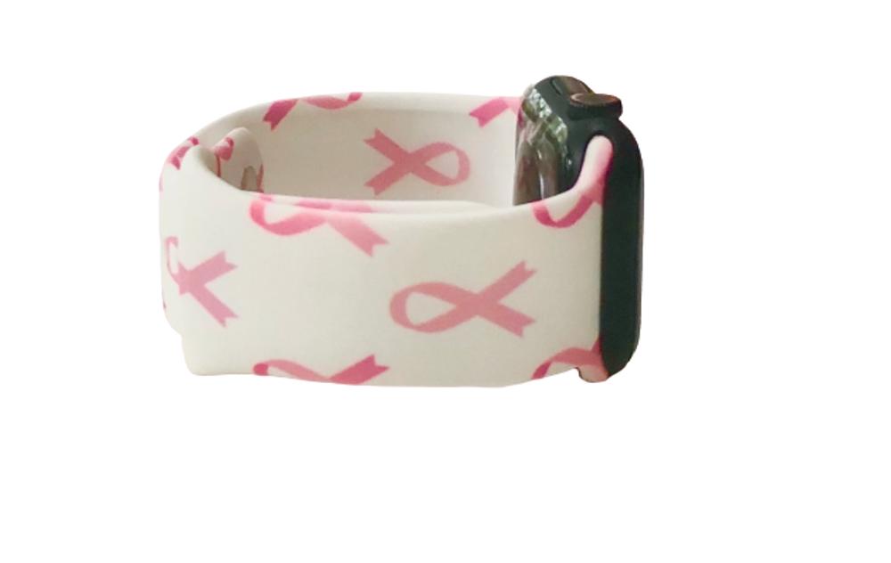 Breast Cancer Pink Ribbon Apple Watch Band