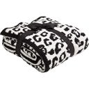 Black White Leopard Luxe Plush Leopard Blankets