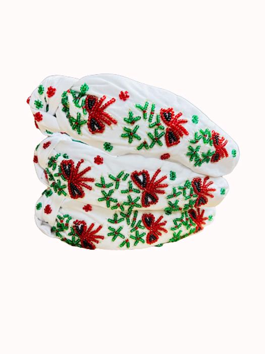 Christmas Headband | Holiday Beaded Designs