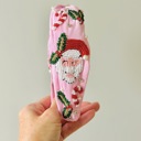 Pink Santa Candy Cane Christmas Beaded Headband | Candy Cane Santa