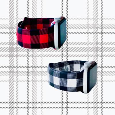 BOGO | Buffalo Plaid Silicone Band for Apple Watch 38/40/41mm and 42/44/45/46/49mm All Series
