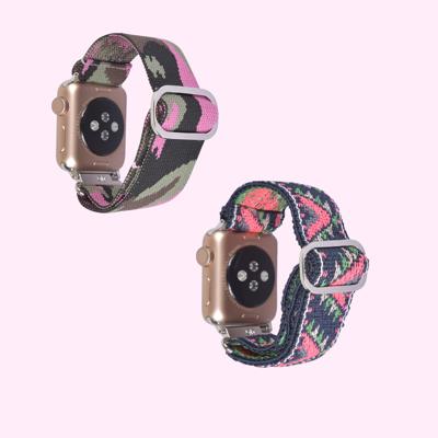 BOGO | Pink Nylon Elastic Band for Apple Watch 38/40/41mm and 42/44/45/46/49mm All Series