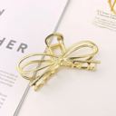  Bow Hair Claw Clip Gold + Silver