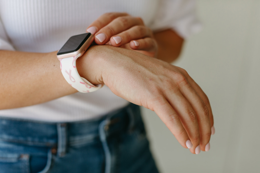 Breast Cancer Pink Ribbon Apple Watch Band