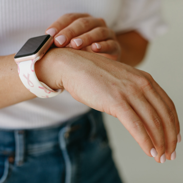 Breast Cancer Pink Ribbon Apple Watch Band