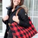  Buffalo Plaid Weekender Tote Bag