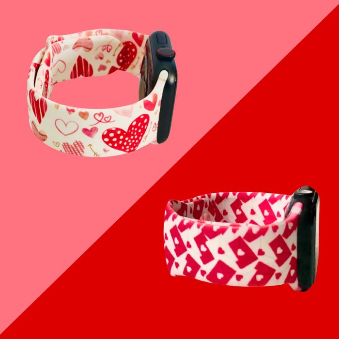 BOGO | Valentine's Hearts Silicone Band for Apple Watch 38/40/41mm and 42/44/45/46/49mm All Series