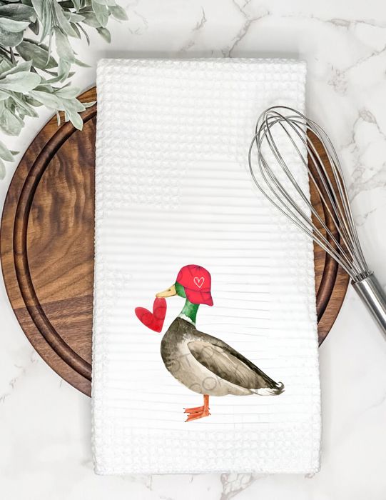 Mallard Love Duck Tea Towel