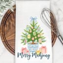  Merry Mahjong Christmas Tea Towel