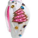 Blue Christmas Headband | Holiday Beaded Designs