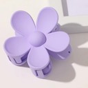 Purple Flower Claw Hair Clip