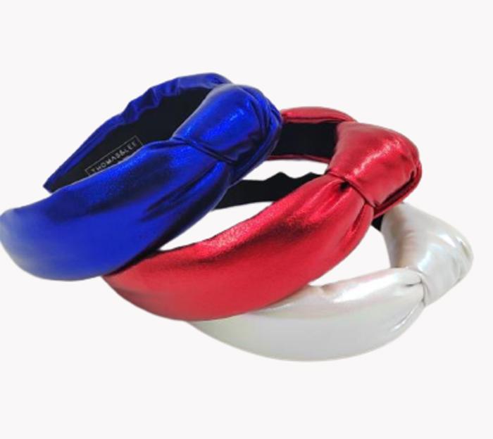 Red White Blue Knot Headbands