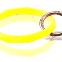 Yellow Diamond Cut Silicone Keychain Bangle