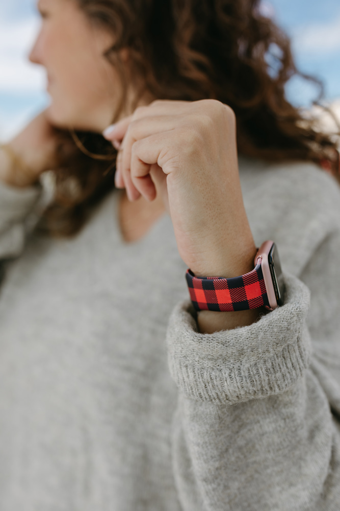 Buffalo Plaid Silicone Apple Watch Bands