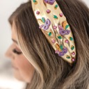  Mardi Gras Embellished Knot Headband