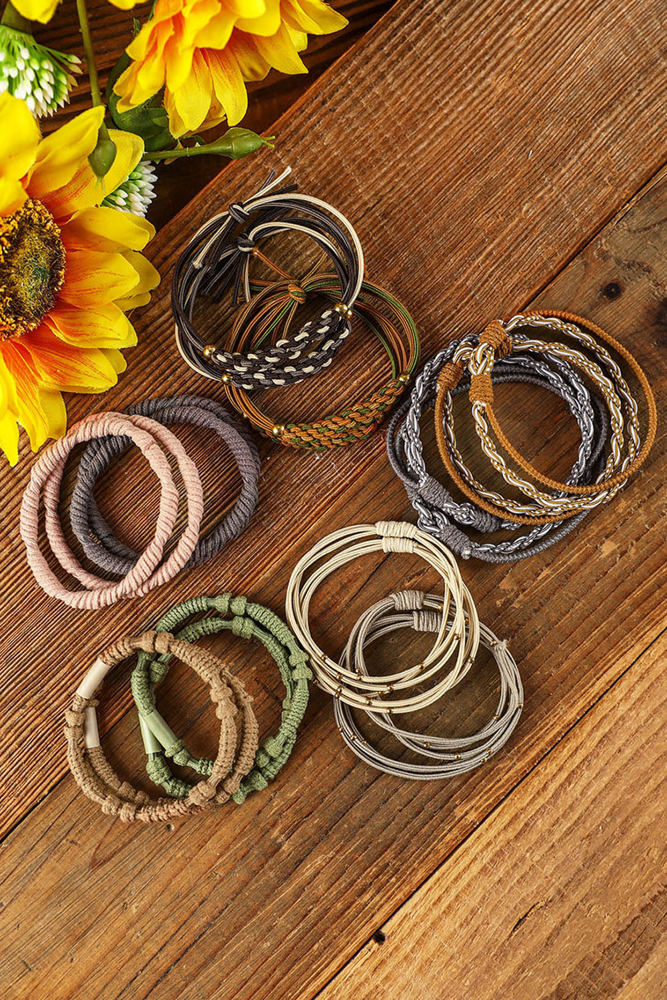 10pcs Boho Knotted Hair Ties