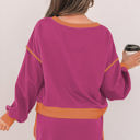 Rose Red XL Violeta Loose Pullover and Lace-up Waist Skort Set